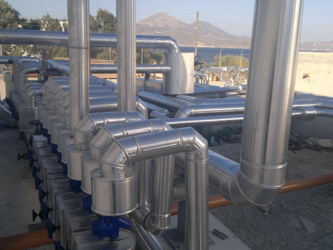 Δίκτυα μεταφοράς ατμού, συμπυκνωμάτων, καυσαερίων και θερμών υγρών